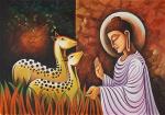 buddhaand-deer-painting